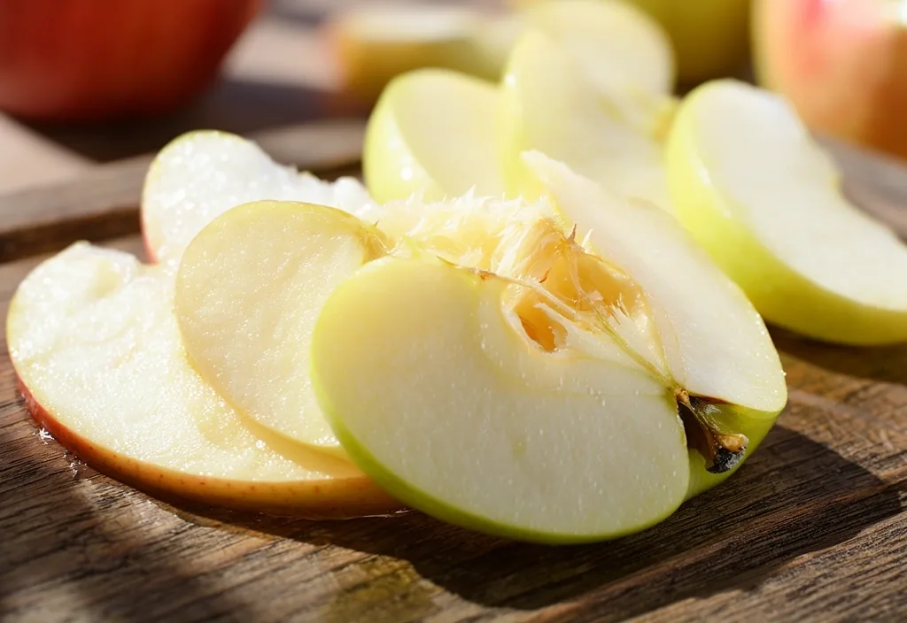 Variedad de manzanas frescas